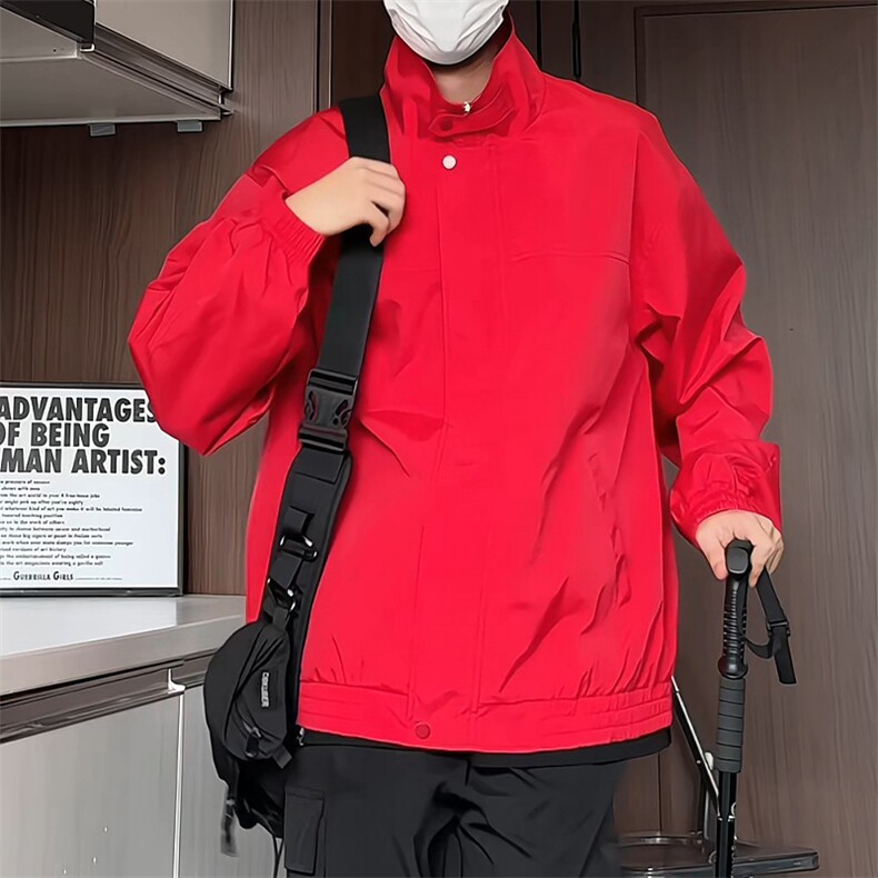 JK201/P65春装新款个性立领外套男潮牌夹克春秋款美式外套,男装夹克,电商基地A050
