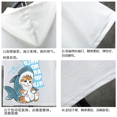 LD54217-P45连帽短袖t恤男大码胖子带帽五分袖中袖展架，男装T恤，电商A040A