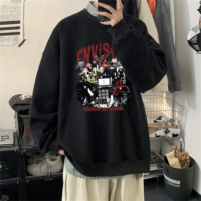 特P25控48秋冬新款男士圆领卫衣宽松休闲日常百搭上衣WQ2433,男装卫衣,电商B370