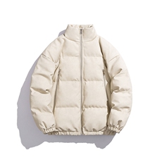 白底PU皮复古做旧双侧金属拉链设计夹克式棉衣男MY77092P130控198，男装夹克，星座227-7
