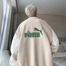 摇粒绒棒球服男大码开衫卫衣男夹克BF86227-P65，男装夹克，电商A040