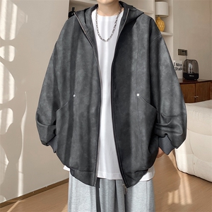 秋季皮衣美式潮牌青少年百搭夹克情侣春装外套XZ102B-1-JK2563P85图片