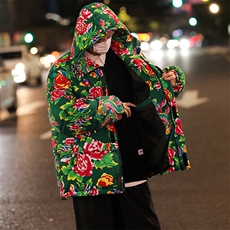 A2风冬季保暖防寒棉衣外套花棉服连帽汉服潮男女装大码个性，男装棉衣，星座115A(原星座507）