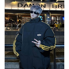 现货假两件格子羽绒棉衣抖音得物二开冬季棉服加厚外套BMY204，男装棉衣，电商A486
