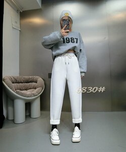 加绒针织休闲裤图片