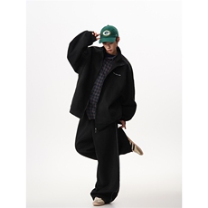 8XL-M反光条运动套装男街舞服休闲外套夹克麂皮绒裤子男TZ106P95，男装T恤，电商D206-1