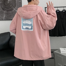 JK41148-P85纯棉连帽夹克男士大码工装夹克男外套男，男装夹克，电商A040