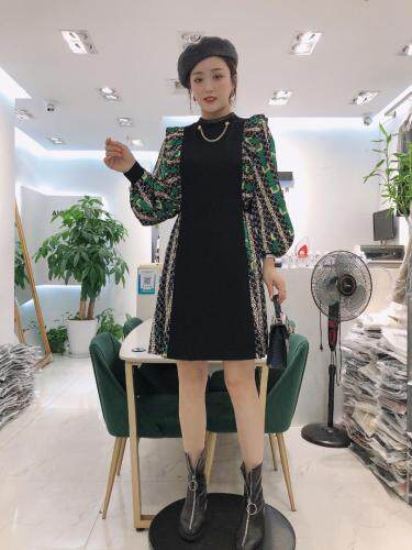 【现货】花色拼背连衣裙，女装连衣裙，艾丹迪蔓