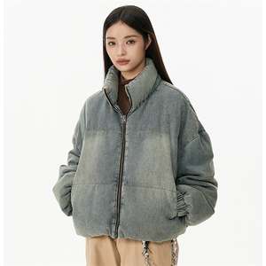 新款中性风白墙羽绒防风短款立领羽绒服 225-2-Y202-P218图片