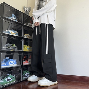 815A-MK97952-P45特 美式条纹工装裤休闲裤直筒多口袋运动裤男图片