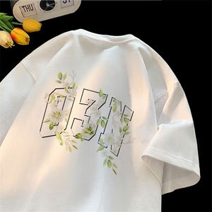 可设48小时发货 支持抖音得物来样二开230克重磅美式短袖t恤MT334图片
