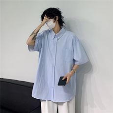 衬衫男士短袖韩版潮流文艺帅气百搭夏季2025新款ins外套CY739-P31，男装T恤，星座412-2