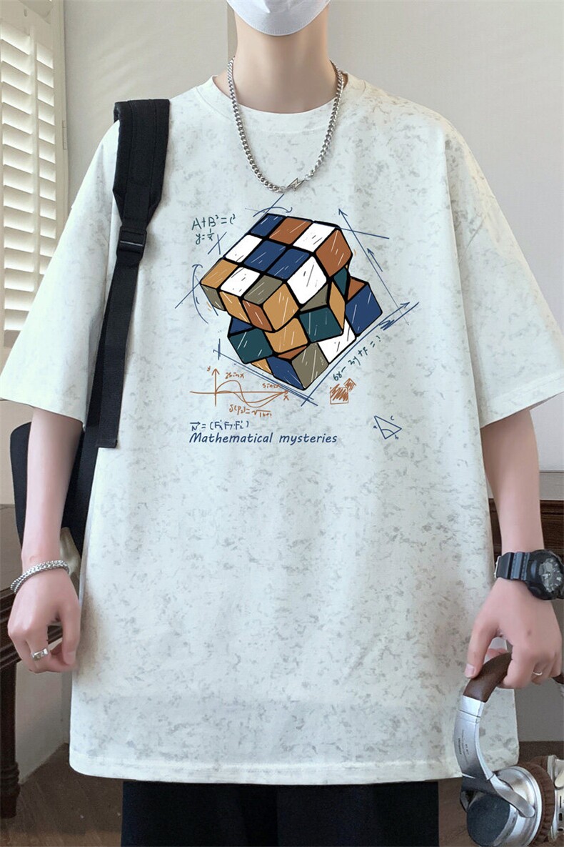 ！2026夏季新款男士小碎花印花短袖T恤情侣半袖T2565特P25,男装T恤,电商B220