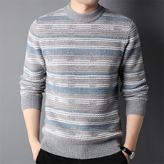 中高端精品民族风男士休闲毛衣半高领打底衫，男装T恤，钱塘207-1