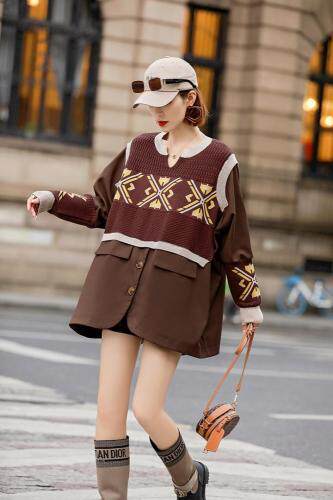 毛线拼接裙，其它，极品红颜