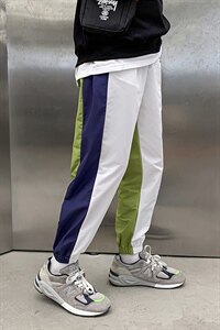 【】A003-HZ7018-P45春装新款拼色活力运动裤 港风女模1图片