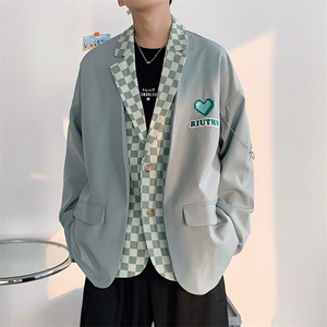 小西服男春秋装拼接男装上衣XF1599-P115图片