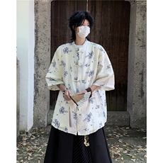 男士子母条布新中式衬衫短袖W1285P43，男装衬衫，星座1116-2