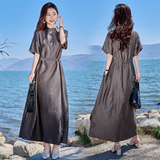 【夏季女装新款】大量现货文艺风长款连衣裙，女装连衣裙，魅衣本色