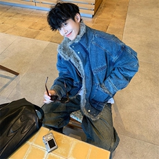 现货座山雕牛仔棉衣外套610A-1-LY450-P125，男装棉衣，星座610A-1