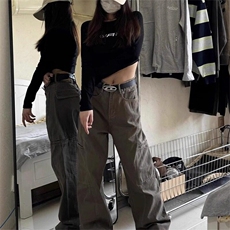 美式复古高街牛仔裤男春秋季潮牌小众美拉德棕色直筒cleanfit长裤，男装牛仔裤，星座506A