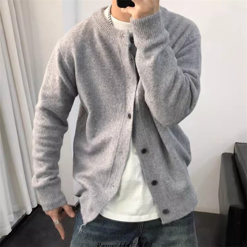 Cleanfit复古百搭松弛感开衫毛衣慵懒风软糯毛衣外套冬MZ827-P55,男装针织衫/毛衣,星座412-3