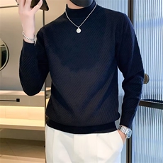 秋冬季半高领潮毛衣男慵懒风内搭男生冬季打底线衣针织衫M826，男装针织衫/毛衣，星座1116A-2（原606A-1）