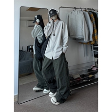 高品质牛仔条纹衬衫潮牌长袖衬衣潮流宽松休闲外套CS017-P30，男装衬衫，星座301C-5