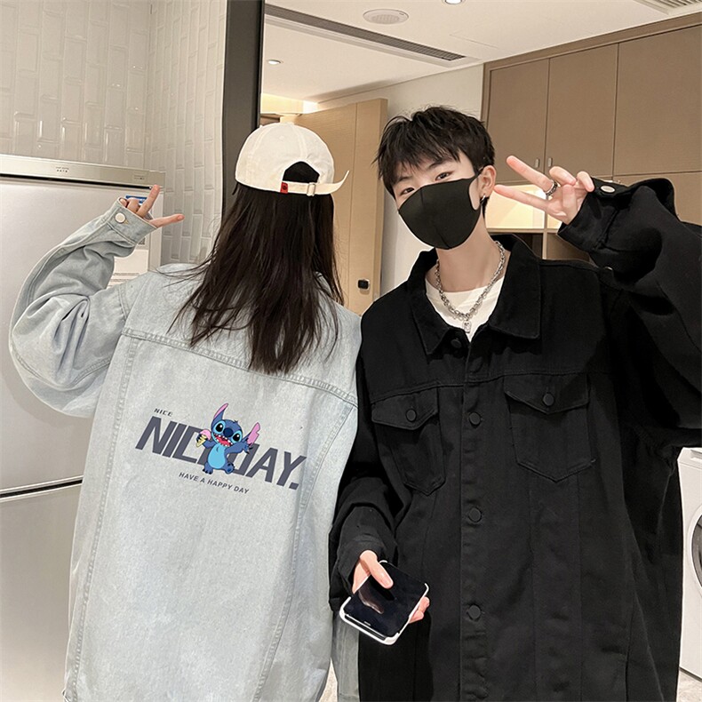 牛仔夹克男大码牛仔外套男茄克NJ77173-P60加绒款-P75,男装夹克,电商A040