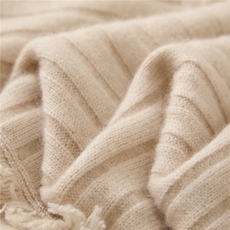 2025秋冬新款山羊绒流苏半身裙A型长裙纯色加厚裙子，女装半身裙，珍丝贝尔