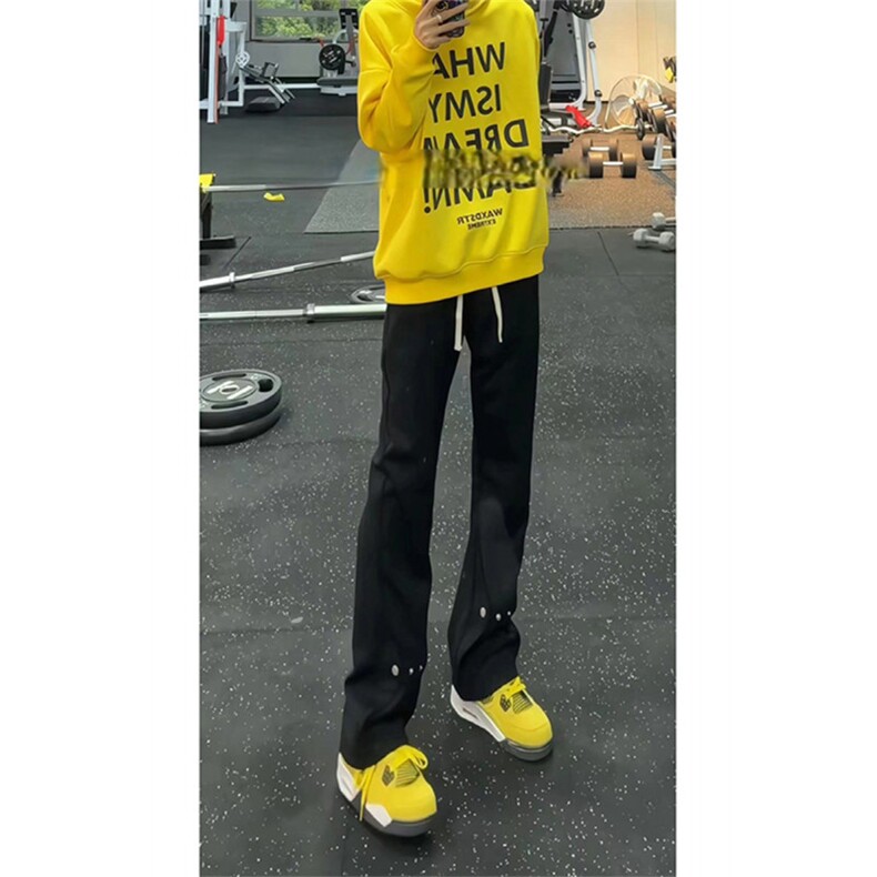 秋季美式高街运动铆钉休闲卫裤货号K2485特P4578,男装休闲裤,电商A063
