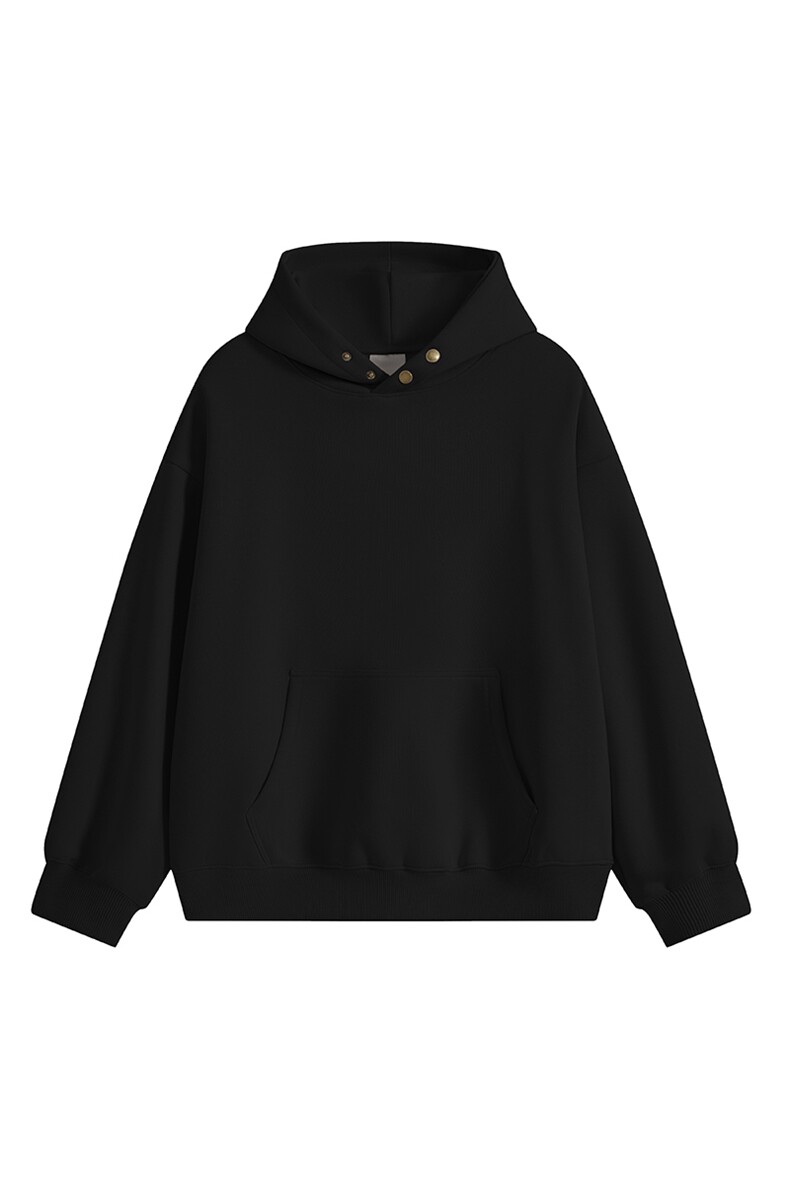 重磅500克双排扣连帽卫衣纯色宽加绒奥粒绒外套上衣RH5343JR-P57,女装短外套,星座610B-1
