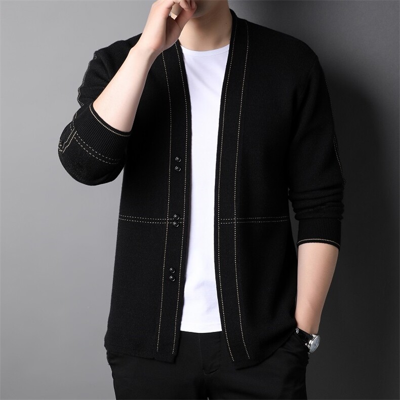 男士2023年春秋季新款长袖针织开衫青年休闲外套服装 FF8008-P72图片