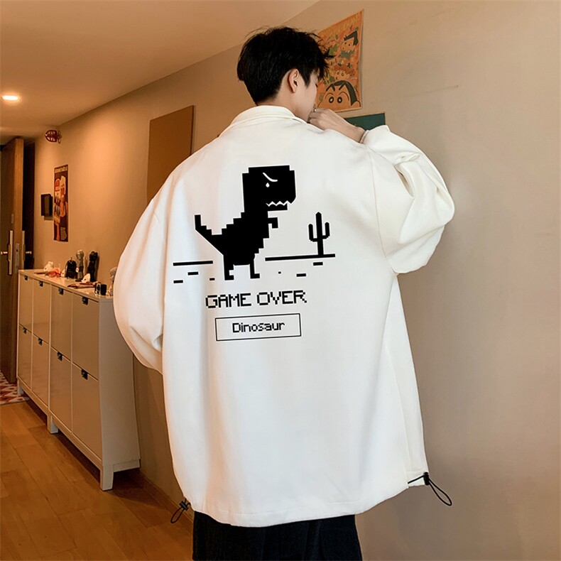 麂皮绒夹克男大码立领褂子外套JK85315-P68 加绒款-P78图片