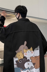 牛仔夹克男大码牛仔外套男茄克NJ77162-P60加绒款-P75，男装夹克，电商A040
