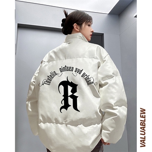 均可提供短视频 高品质港风R英文百搭PU皮加厚棉衣PM73-p110控148图片