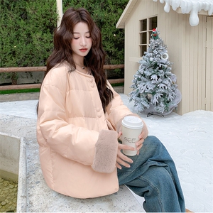 (XIANHUO）新风撞色优雅减龄短款羽绒服F687-P235-K358图片
