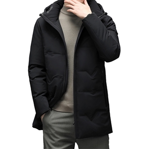 冬装新款中长款休闲羽绒服中年男士连帽可卸外套SNNYR862026-P310图片