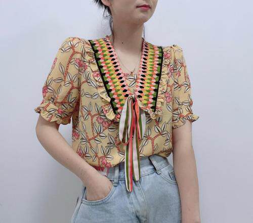 夏季新款碎花衬衫图片