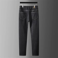 D6879冬季新款男士商务休闲弹力牛仔裤加绒透气修身长裤P126，男装牛仔裤，电商B360