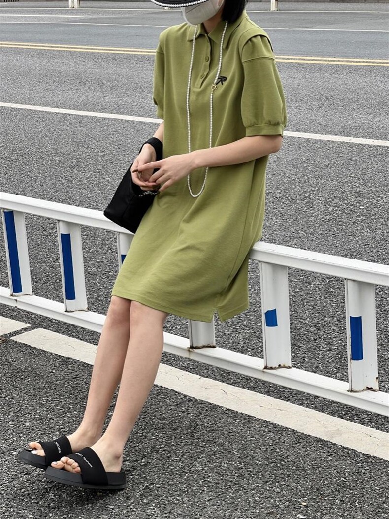 2022夏季Polo连衣裙，女装连衣裙，雷洛奇丽