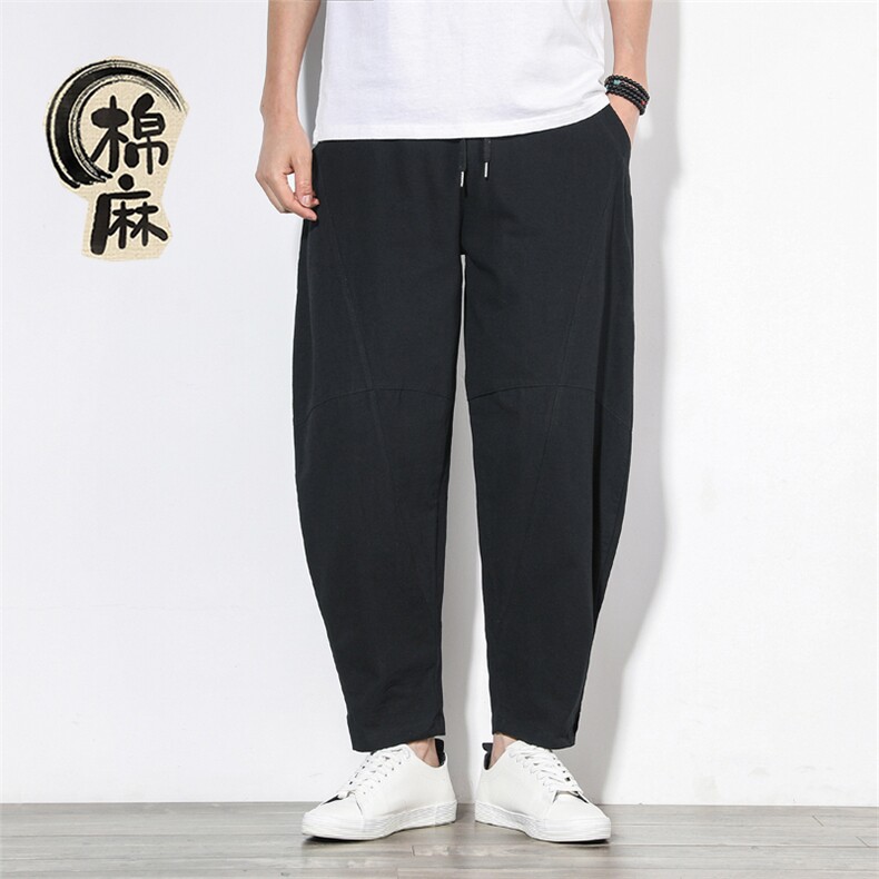 棉麻长裤宽松休闲萝卜裤k31-P15,男装休闲裤,星座1212