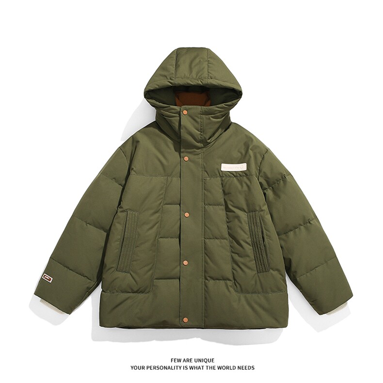 胖胖哥工装羽绒服男冬季2025新款潮牌加厚保暖派克服男生鸭绒外套,男装羽绒服,电商A102