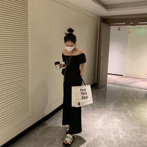 一字领连体裤，女装连体裤，XTZ style