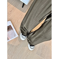 8XL-M棉麻休闲裤男防蚊裤冰丝宽松阔腿裤肌理感拖地裤男K9133P58，男装休闲裤，电商D206-1