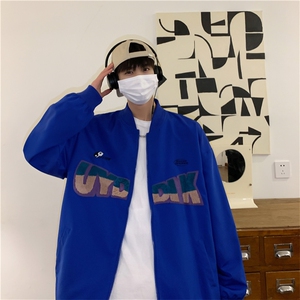 2023新款秋季字母立领棒球服男外套宽松百搭男装夹克 W3577-P55图片