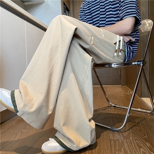 日系复古cleanfit工装裤男春秋季宽松直筒潮流百搭垂感休闲长裤子图片