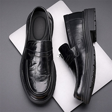 X4254-245男鞋头层牛皮秋季新款男士商务休闲皮鞋男，男鞋皮鞋，星座1407-3