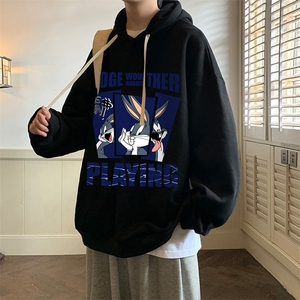 纯棉连帽卫衣男大码运动帽衫宽松薄WY2234-P35 加绒款-P40图片