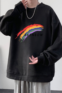 麂皮绒卫衣男大码重磅长袖t恤男 JW81064-P35图片